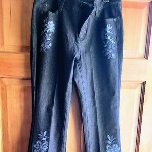 G.I.L.I. Flare Leg Jean with Embroidery/RARE Item Find